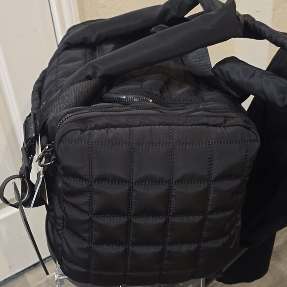 Steve Madden BAria Quilted Weekender Bag- Black - Picture 5 of 9